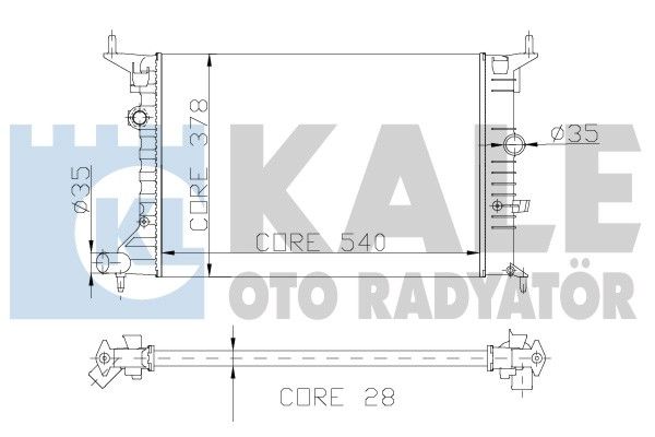 KALE OTO RADYATÖR radiatorius, variklio aušinimas 177200